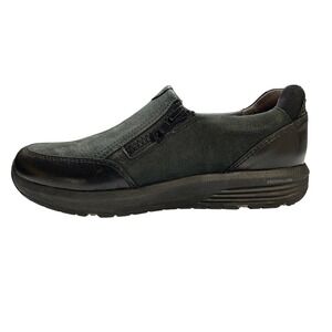 Rockport ProWalker Slip On Zip Shoes Women's Black Leather Comfort Size 5.5